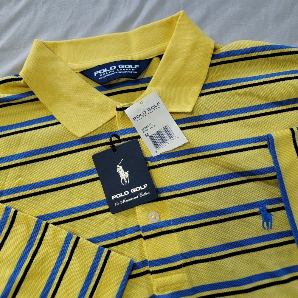 Polo Ralph Lauren Polo Shirt‎ Mens Medium Oak Hill Multicolor Vintage NWT New